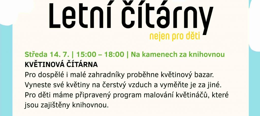 Letní čítárny – Květinová čítárna
