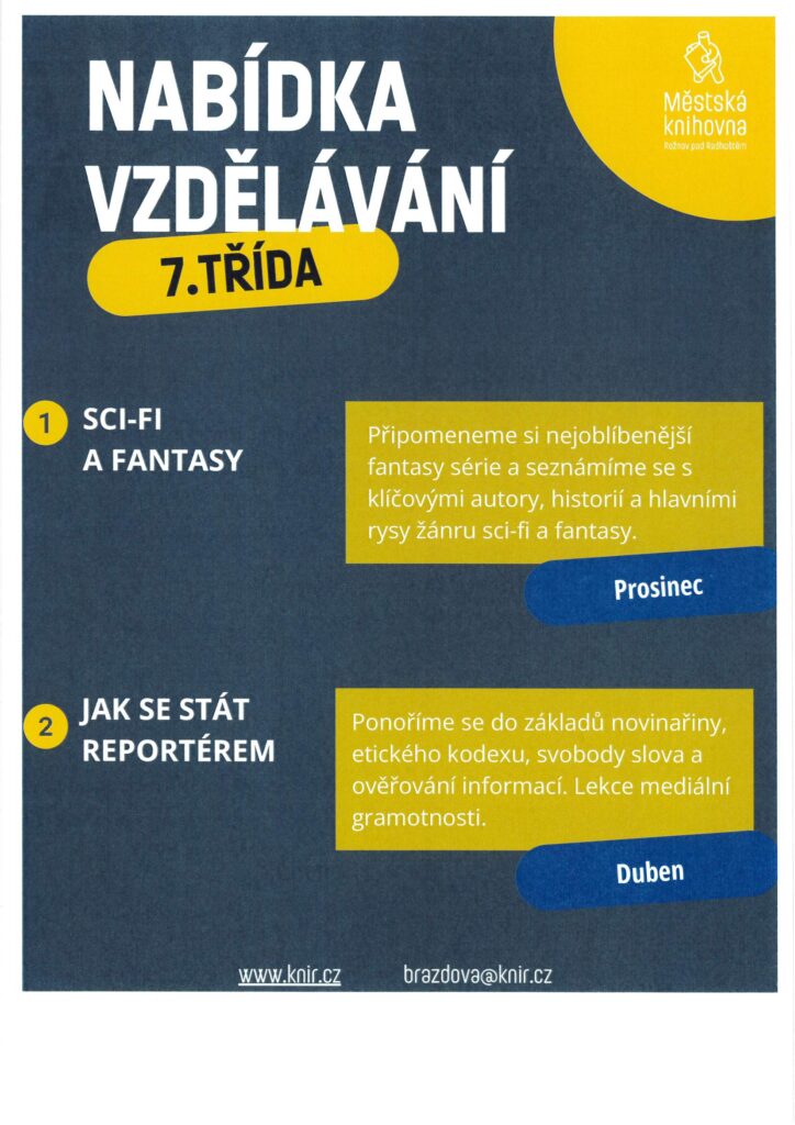 Nabídka vzdělávání 7.třída