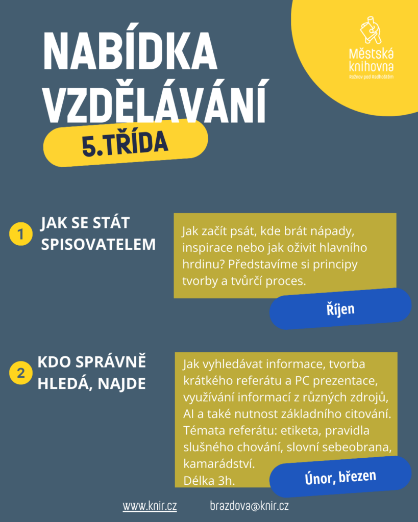 Nabídka besed 6. třída