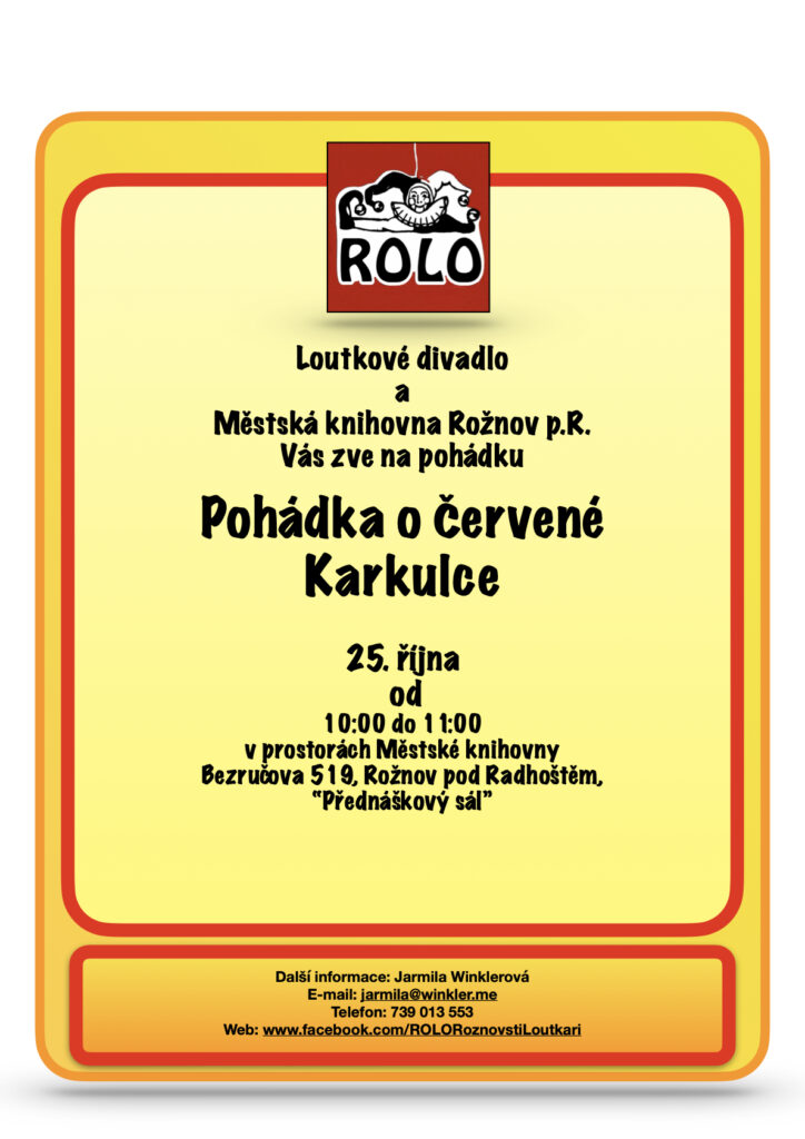 LOUTKOVÉ DIVADÉLKO ROLO: O Červené karkulce