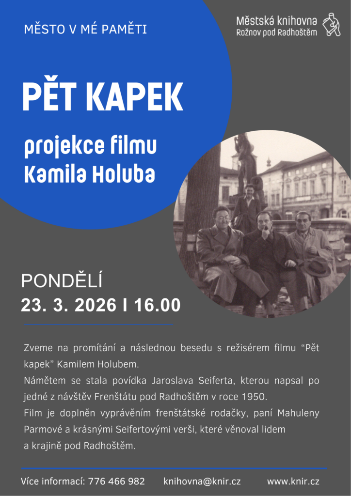 MĚSTO V MÉ PAMĚTI:  Kamil Holub – Pět kapek vody