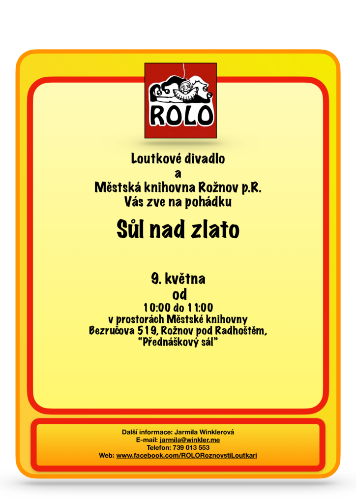 LOUTKOVÉ DIVADÉLKO ROLO: Sůl nad zlato