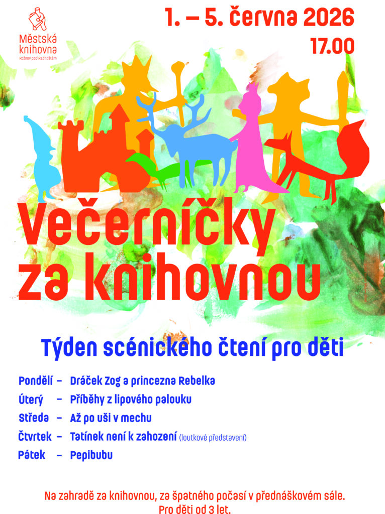 VEČERNÍČKY U KNIHOVNY – Knihovnická pohádka – Dráček Zog a princezna Rebelka – scénické čtení knihovníků