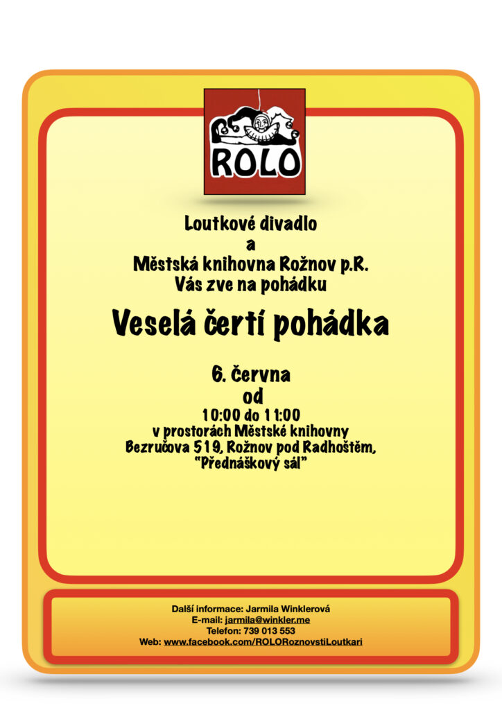 LOUTKOVÉ DIVADÉLKO ROLO: Veselá čertí pohádka