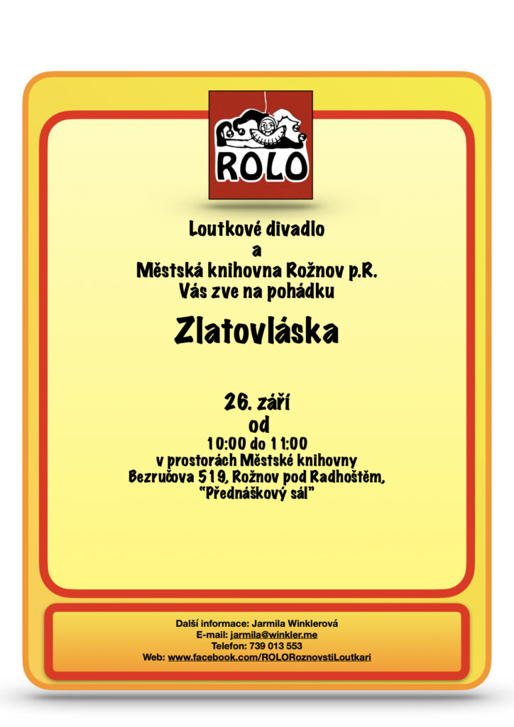 LOUTKOVÉ DIVADÉLKO ROLO – Zlatovláska