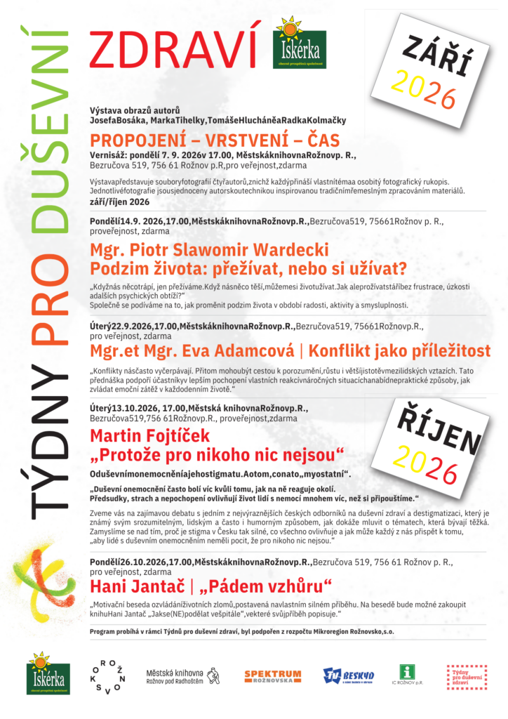 TÝDNY PRO DUŠEVNÍ ZDRAVÍ: „Podzim života: přežívat, nebo si užívat?“